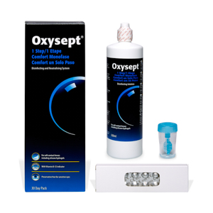 nákup čoček Oxysept 1 Step 300ml + 30c