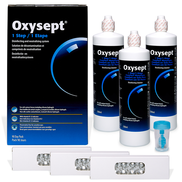 producto de mantenimiento Oxysept 1 Step 3x300ml + 90c